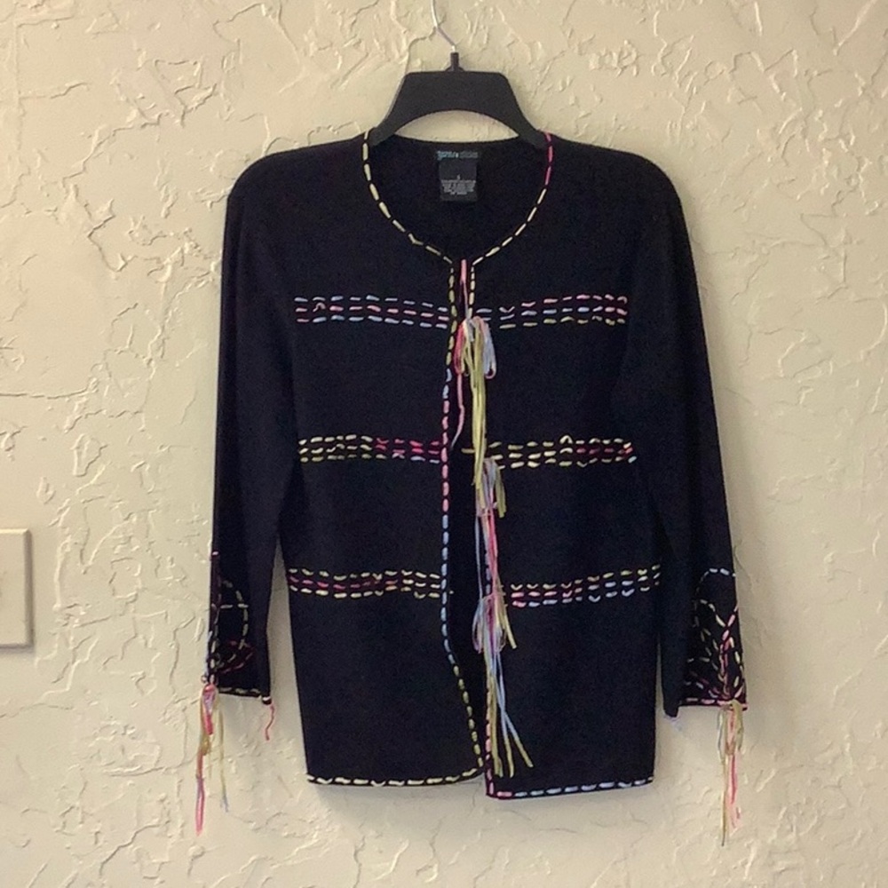 Black embellished sweater